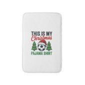 Voetbal Kerst Pyjama Shirt Badmat (Voorkant Verticaal)