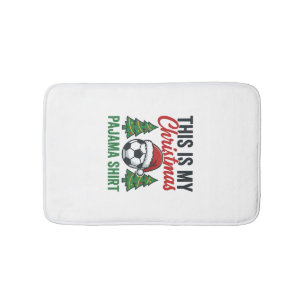 Voetbal Kerst Pyjama Shirt Badmat