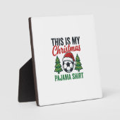 Voetbal Kerst Pyjama Shirt Fotoplaat (Voorkant)