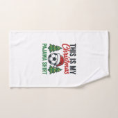Voetbal Kerst Pyjama Shirt Handdoek (Handdoek)