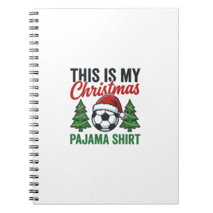 Voetbal Kerst Pyjama Shirt Notitieboek