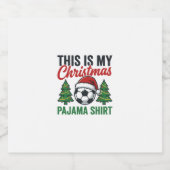 Voetbal Kerst Pyjama Shirt Sparkling Wijnetiket (Enkel label)