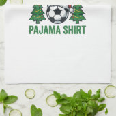 Voetbal Kerst Pyjama Shirt Theedoek (Gevouwen)