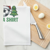 Voetbal Kerst Pyjama Shirt Theedoek (Quarter Fold)