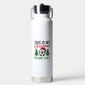 Voetbal Kerst Pyjama Shirt Waterfles (Voorkant)