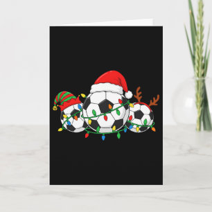 Voetbal Kerst Speler Kerstman Hoed Xmas Sport Mann Kaart