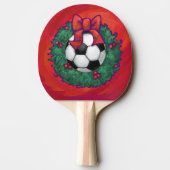 Voetbal kerst tafeltennisbatje (Achterkant)