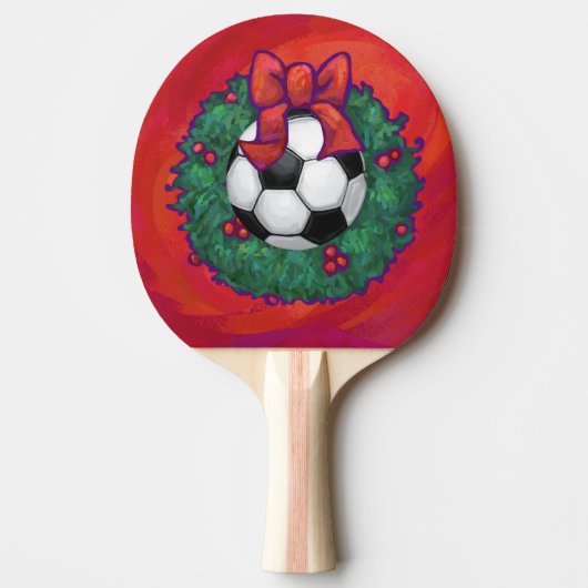 Voetbal kerst tafeltennisbatje (Voorkant)