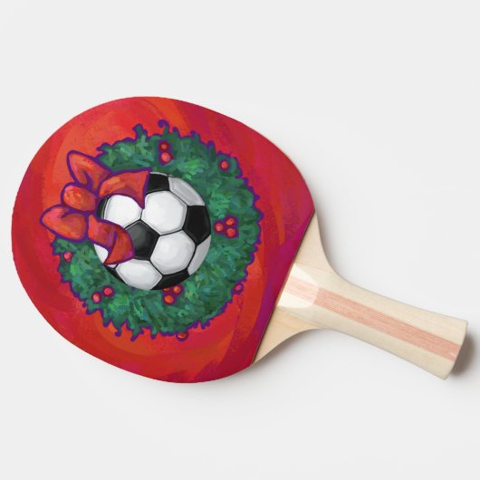 Voetbal kerst tafeltennisbatje (Zijkant)