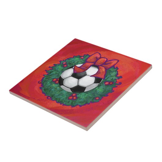 Voetbal kerst tegeltje (Zijkant)