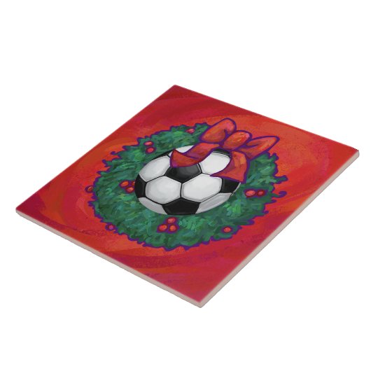 Voetbal kerst tegeltje (Zijkant)
