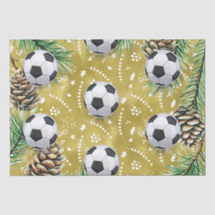 Voetbal Kerst thema voor Speler met bal Tissuepapier