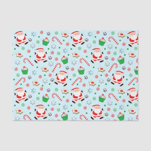 Voetbal Kerst Tissue Papier (Voorkant)