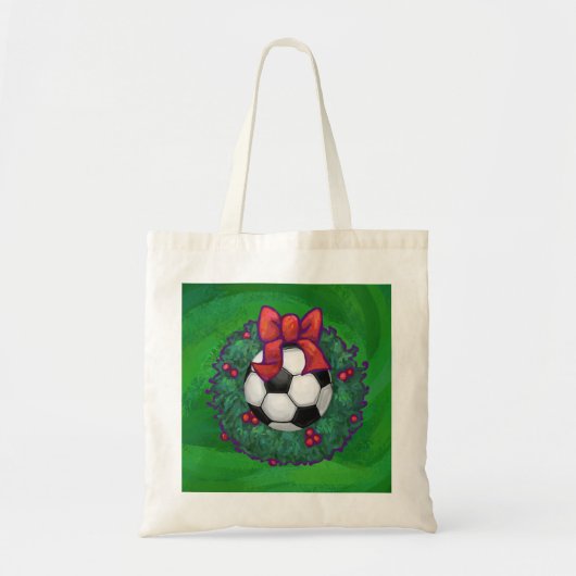 Voetbal kerst tote bag (Voorkant)