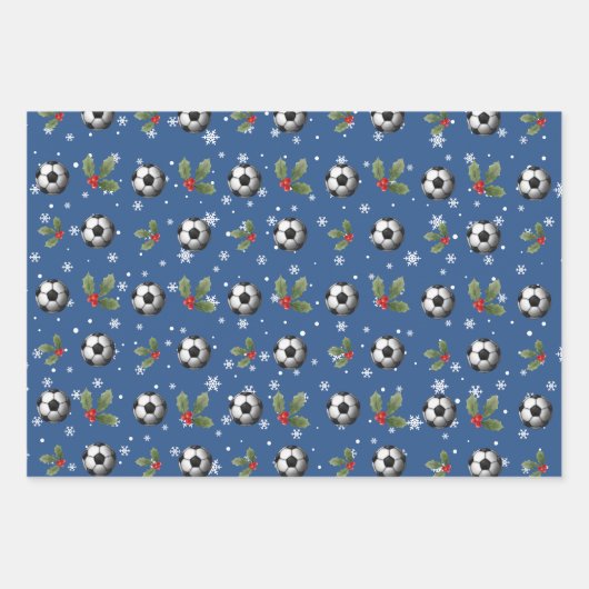 Voetbal Kerst Wrapping Paper Voetbal coach (Voorkant 3)