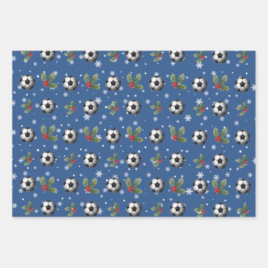 Voetbal Kerst Wrapping Paper Voetbal coach (Voorkant 2)