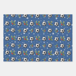 Voetbal Kerst Wrapping Paper Voetbal coach