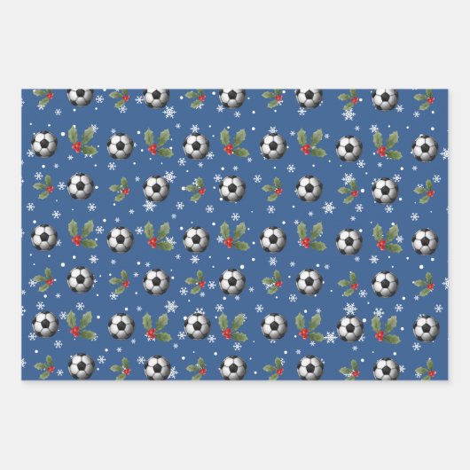 Voetbal Kerst Wrapping Paper Voetbal coach (Voorkant)