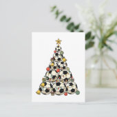 Voetbal Kerstboom Briefkaart (Staand voorkant)