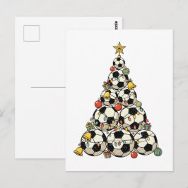 Voetbal Kerstboom Briefkaart