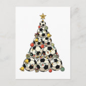 Voetbal Kerstboom Briefkaart (Voorkant)
