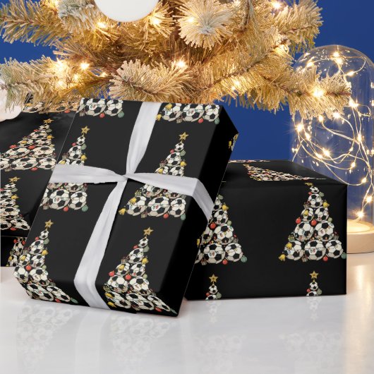 Voetbal Kerstboom Cadeaupapier (Feestdagen)