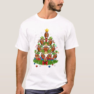 Voetbal Kerstboom Decoratie T-shirt
