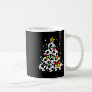 Voetbal Kerstboom Hoed Kerstman Kerst Sport Heren Koffiemok