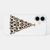 Voetbal Kerstboom iPhone 16 Hoesje (Achterkant horizontaal)