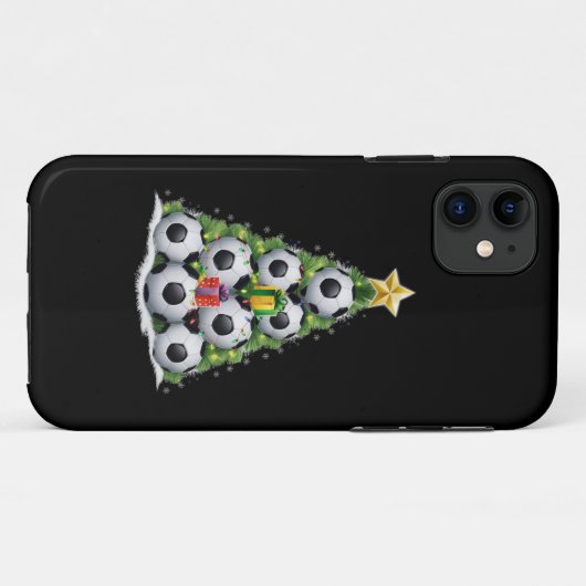 Voetbal Kerstboom Kerstman Speler Jongens Case-Mate iPhone Case (Achterkant (horizontaal))