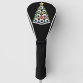 Voetbal Kerstboom Kerstman Speler Jongens Golfheadcover (Voorkant)