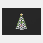 Voetbal Kerstboom Kerstman Speler Jongens Inpakpapier Vel (Voorkant)