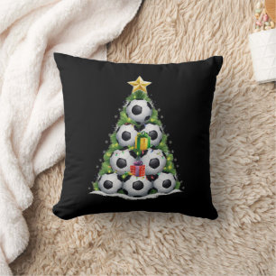 Voetbal Kerstboom Kerstman Speler Jongens Kussen