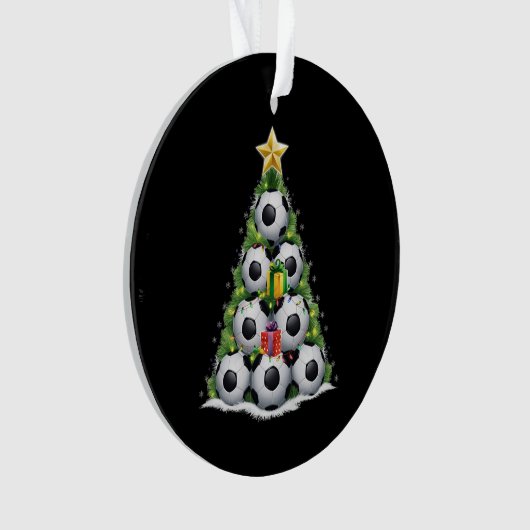 Voetbal Kerstboom Kerstman Speler Jongens Ornament (voorkant)