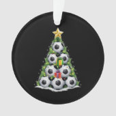 Voetbal Kerstboom Kerstman Speler Jongens Ornament (voorkant)