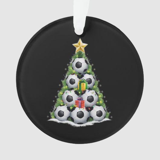 Voetbal Kerstboom Kerstman Speler Jongens Ornament (voorkant)