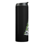 Voetbal Kerstboom Kerstman Speler Jongens Thermosbeker (Gedraaid links)