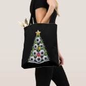 Voetbal Kerstboom Kerstman Speler Jongens Tote Bag (Dichtbij)