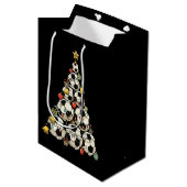 Voetbal Kerstboom Medium Cadeauzakje (Voorkant Gekanteld)