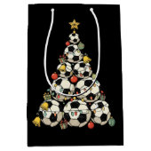 Voetbal Kerstboom Medium Cadeauzakje (Voorkant)