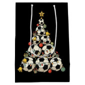 Voetbal Kerstboom Medium Cadeauzakje (Achterkant)