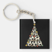 Voetbal Kerstboom Sleutelhanger (voorkant)