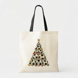 Voetbal Kerstboom Tote Bag
