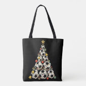Voetbal Kerstboom Tote Bag (Achterkant)