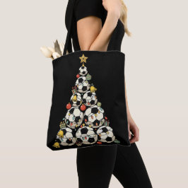 Voetbal Kerstboom Tote Bag