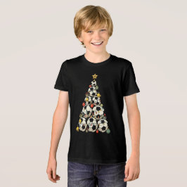 Voetbal Kerstboom Tri-Blend Shirt