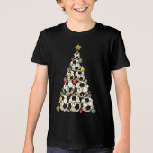 Voetbal Kerstboom Tri-Blend Shirt (Voorkant)