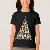 Voetbal Kerstboom Tri-Blend Shirt (Voorkant)