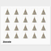 Voetbal Kerstboom Vierkante Sticker (Vel)