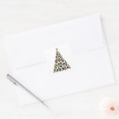 Voetbal Kerstboom Vierkante Sticker (Envelop)